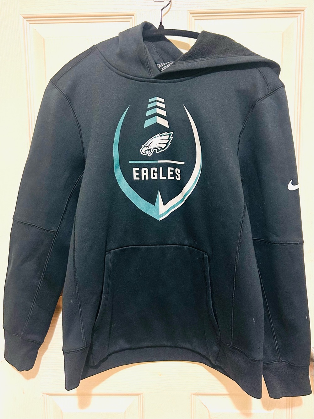 Nike Kids Black & Teal Philadelphia Eagles Pullover Hoodie